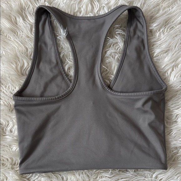 437 Deep V Tank Grey Sports Bra - Picture 4 of 4